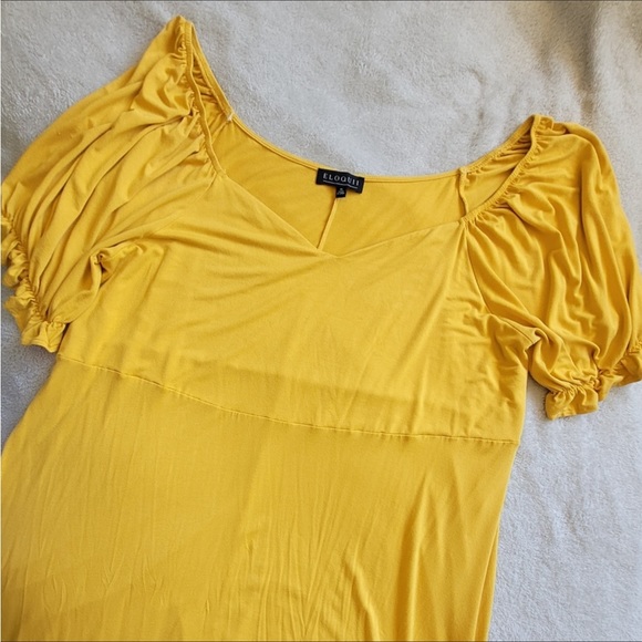 Yellow Sweetheart Neckline Dress ELOQUII - Picture 8 of 8
